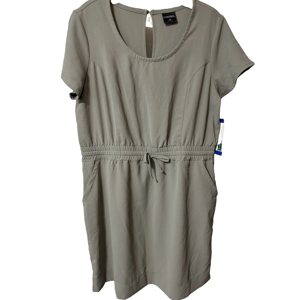 32 Degrees Cool Sage Green Dress With Elastic Tie Waist Size L